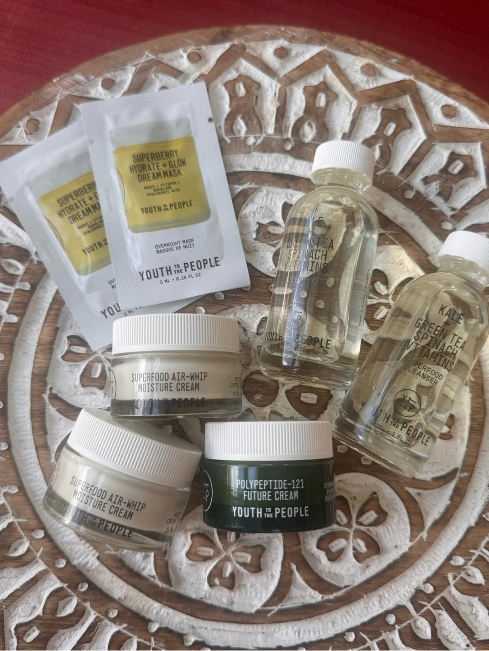 Youth To The People 7 Piece Skincare Mini Set Cleanser Moisturizer Dream Mask
